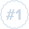 A number one badge